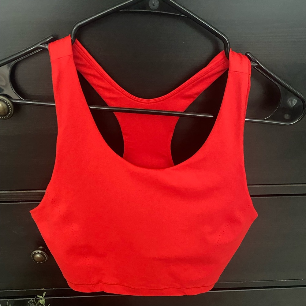 Red Lululemon Sports Bra/Athletic top